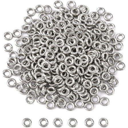 168Pcs 304 Stainless Steel Open Jump Rings 2mm Open Jump Rings Connectors Stainless Steel Color Jump Rings for Jewelry Making 18 Gauge 4x1mm