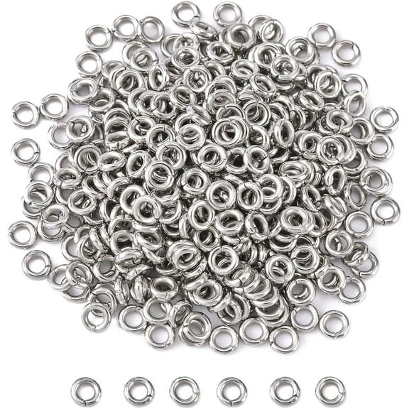 168Pcs 304 Stainless Steel Open Jump Rings 2mm Open Jump Rings Connectors Stainless Steel Color Jump Rings for Jewelry Making 18 Gauge 4x1mm