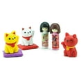 thumbnail image 1 of Japanese Iwako Maneki Neko & Kokeshi Eraser Set, 1 of 6