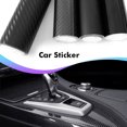 thumbnail image 2 of Adhesivo de fibra de carbono 3D para coche, tira protectora para umbral de puerta de coche, película protectora impermeable de color negro brillante, película de vinilo para envolver 10 x 150 cm, 2 of 5