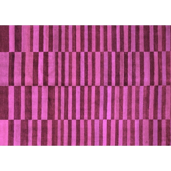 Ahgly Company Indoor Rectangle Abstract Purple Modern Area Rugs, 5' x 7'