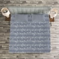 thumbnail image 3 of Ambesonne Grey Quilted Bedspread Set 3 Pcs, Piano Jazz Melody Music, King Size, Pale Lavender, 3 of 3