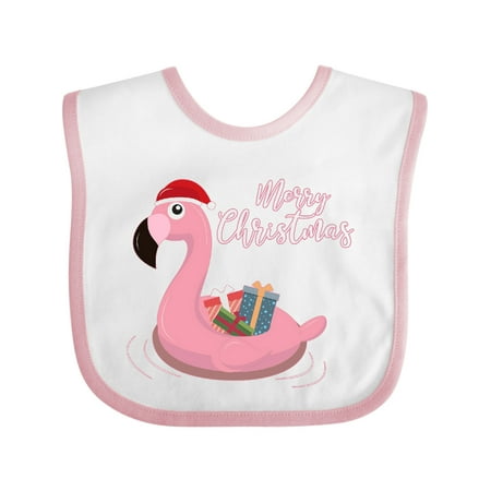 

Inktastic Flamingo Merry Christmas Gift Baby Boy or Baby Girl Bib