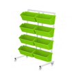 thumbnail image 3 of Plantador de jardín vertical Caja de plantador entusiastas de la jardinería 8 macetas Cama de jardín móvil para el jardín de esquina Tomato Verde, 3 of 8