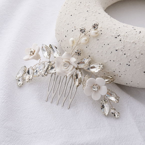 UPOUART Bijoux Décoratifs en Forme de Fleur Accessoire de Mariée 1ensemble pour Mariages