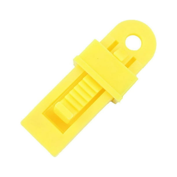Clips resistentes para lonas con dientes de bloqueo | Abrazaderas resistentes al viento para toldos y tiendas de campaña | Material ABS reutilizable | 16 para