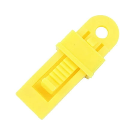 Heavy Duty Locking Tarp Clips with Windproof Grip for Secure Awning & Tent Attachment - Reusable Survival Gear for Camping Sailing & Outdoor Emergency Shelter(Yellow) Ccwuwei