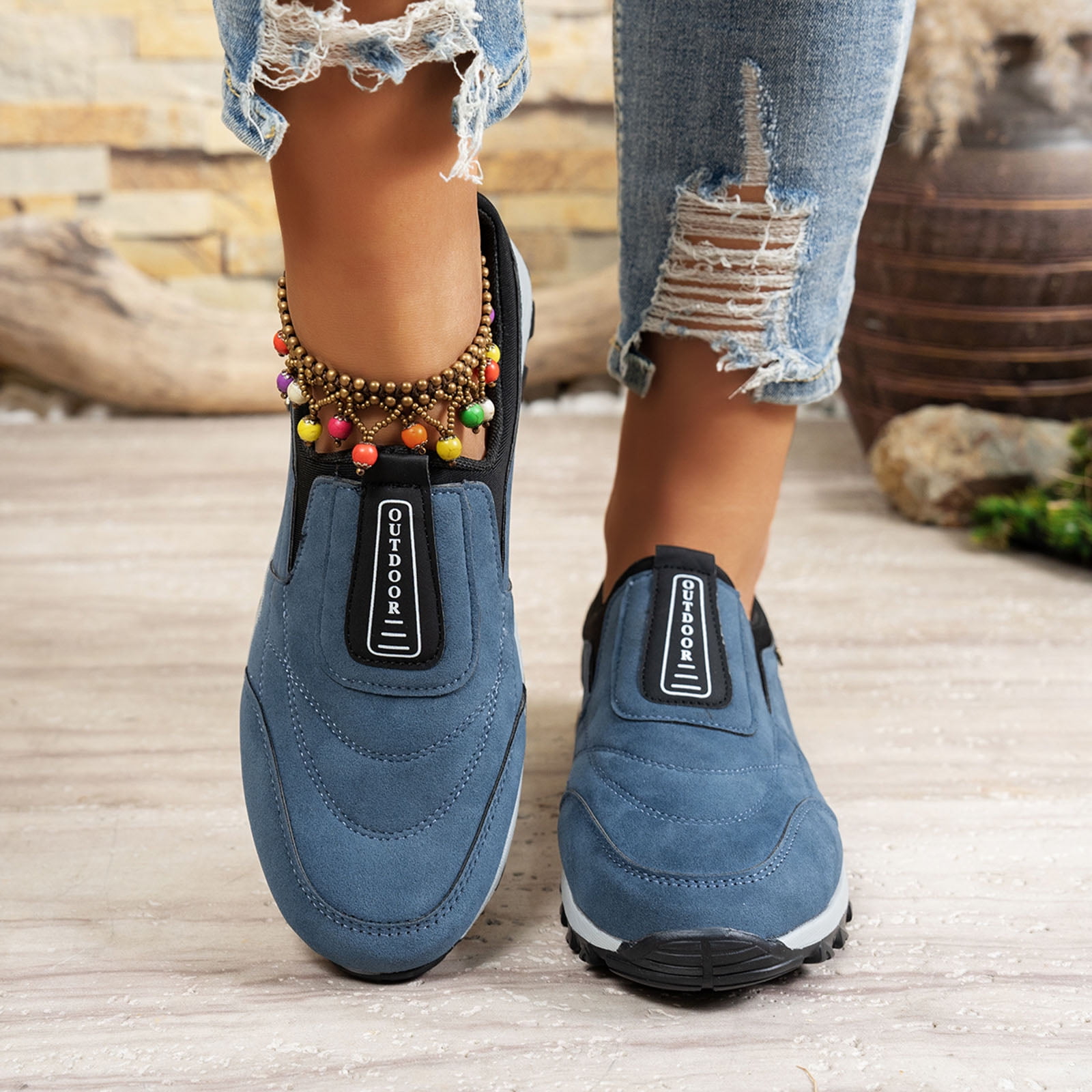 YLYL Men Women Orthopedic Sneakers Arch Support Non-Slip Outdoor Walking Hiking Shoes