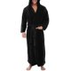 thumbnail image 1 of Albornoz largo de forro polar con capucha para hombre, bata de baño de toalla, invierno, 1 of 2