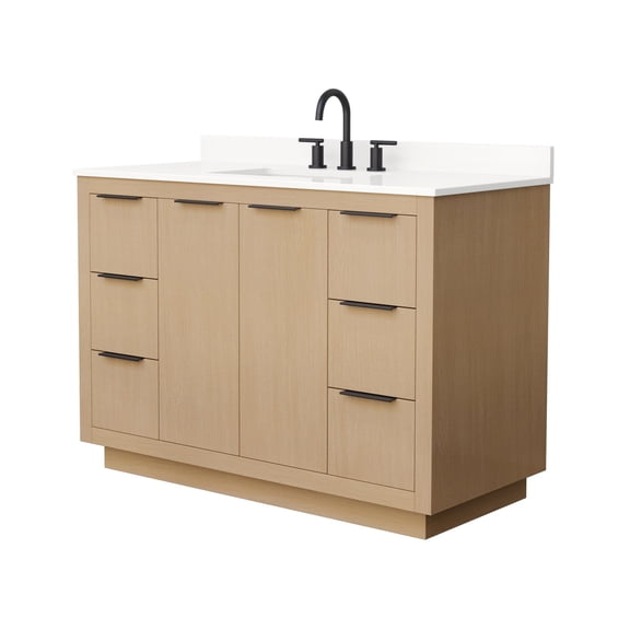 Wyndham Collection Wcf282848s-Qtz-Us3mxx Maroni 48" Free Standing Single Basin Vanity Set
