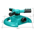 thumbnail image 4 of Lawn Sprinkler, Water Sprinklers for Garden, Lawn, Yard, Flower Grass Plant Park, Automatic 360 Degree Rotating Sprinkler Irrigation System, Adjustable Spray Angle and Distance, 4 of 9