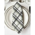 thumbnail image 2 of nqOlkjepod Sage Green Black Plaid Cloth Napkins Set of 4 Reusable Dinner Napkins, Farmhouse Green Black Checkered Cocktail Napkin Washable Table Napkins for Wedding/Holiday Party/Baby Shower 20"x20", 2 of 8