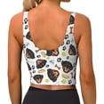 thumbnail image 3 of Haiem Rottweiler Pattern Womens Sports Bra - U Neck Padded Low Impact Yoga Bra Workout Crop Top Gym Moisture-Wicking Workout Vest -Small, 3 of 9