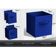 thumbnail image 3 of Sorbus 11" Collapsible Fabric Storage Cubes - 6 Foldable Bins with Handles for Clothes, Toys, Books (Royal Blue), 3 of 8