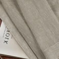 thumbnail image 6 of PrimeBeau Semi Sheer Linen Curtains Light Filtering Grommet Draperies, 52" x 96" , 2 Panel Set, Taupe, 6 of 8