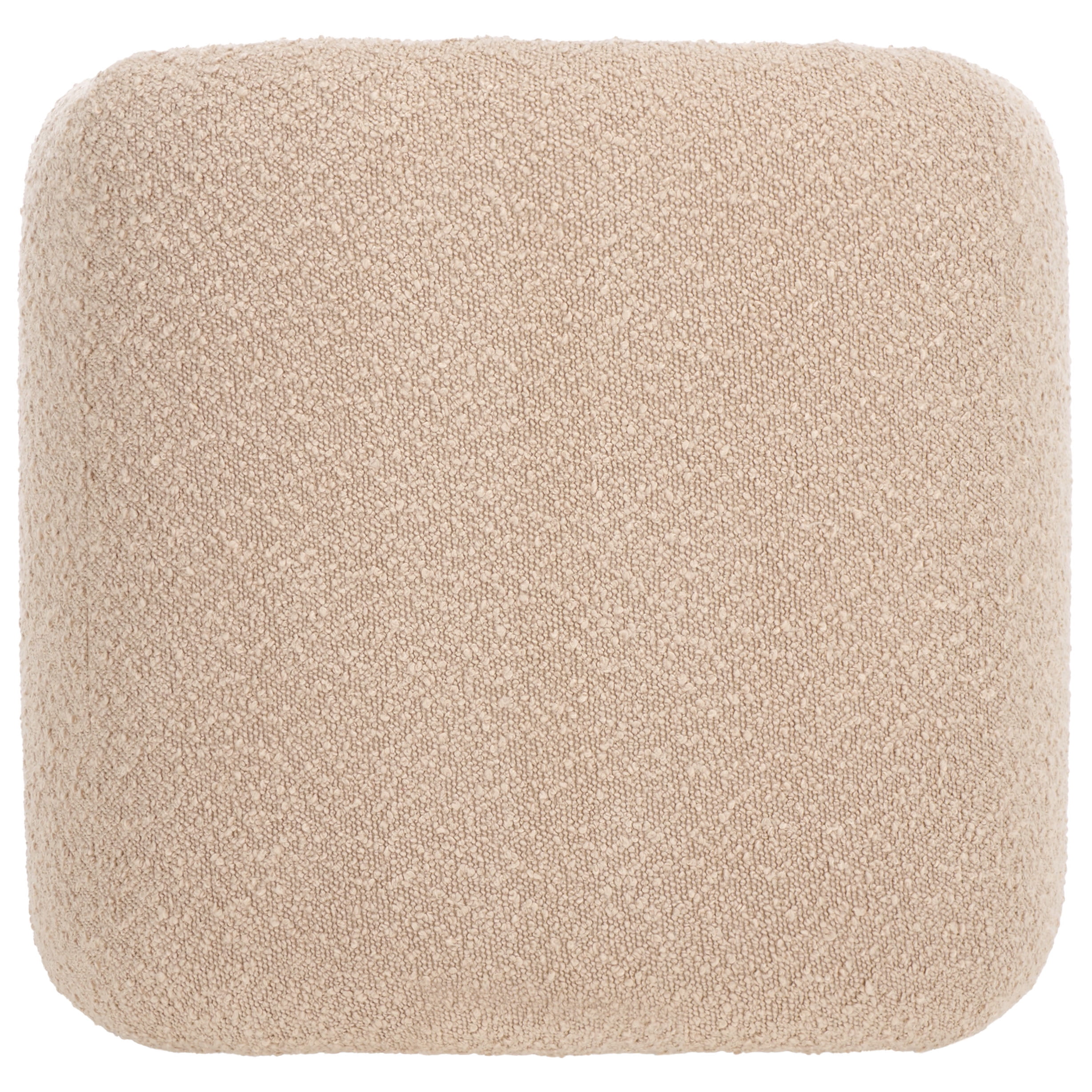 SAFAVIEH Kibo Modern Boucle Ottoman, Tan