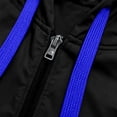 thumbnail image 4 of Qiyinn Men's Zip Up Hoodie Lightweight Baseball Raglan Hooded Sweatshirt, 4 of 7