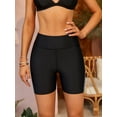 thumbnail image 3 of Sociala Women's Long Board Shorts High Waist Swim Bottom Solid Jammer Swim Shorts, 3 of 7