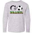 thumbnail image 3 of Inktastic Go, Brazil- Soccer, Football Long Sleeve Youth T-Shirt, 3 of 5