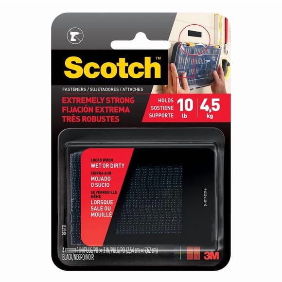 Fastener Scotch, cierre de gancho y bucle de espuma, tamaño mediano, 3 cm, paquete de 2