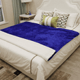 thumbnail image 7 of Howarmer Sherpa Fleece Blanket, Navy Thick Fuzzy Warm Soft Blankets and Throws for Sofa, 90"x90", 7 of 7
