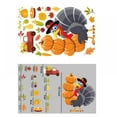 thumbnail image 1 of Thanksgiving Window Clings Double Sided Fall Leaves Window Stickers Decorations Autumn Window Decal Turkey Window Clings for Glass Window Home Thanksgiving Party Decor, 1 of 1