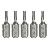 Uxcell 5pcs Magnetic Triangle Screwdriver Bit TA23 1/4" Hex Shank 1" (25mm) Long Magnetic S2 Steel Industrial Grade Screw Driver Bit Triangular Head Electric Drill Bits