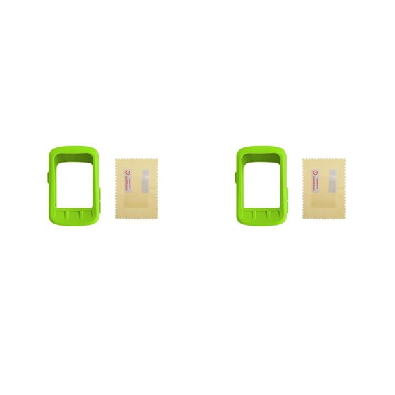Advancent Funda protectora para ordenador de bicicleta con película de alta definición, funda compacta de silicona, protector de pantalla Verde 2piezas