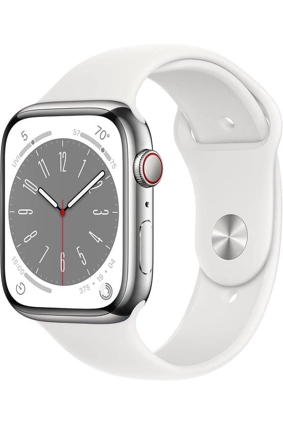 Restored Apple Watch Gen 8 Series 8 Cell 41mm Silver Stainless Steel - Silver Milanese Loop MNJ73LL/A (Refurbished)