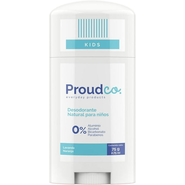 Desodorante Natural para Niños ProudCo Lavanda & Naranja sin aluminio parabenos alcohol y Bicarbonato