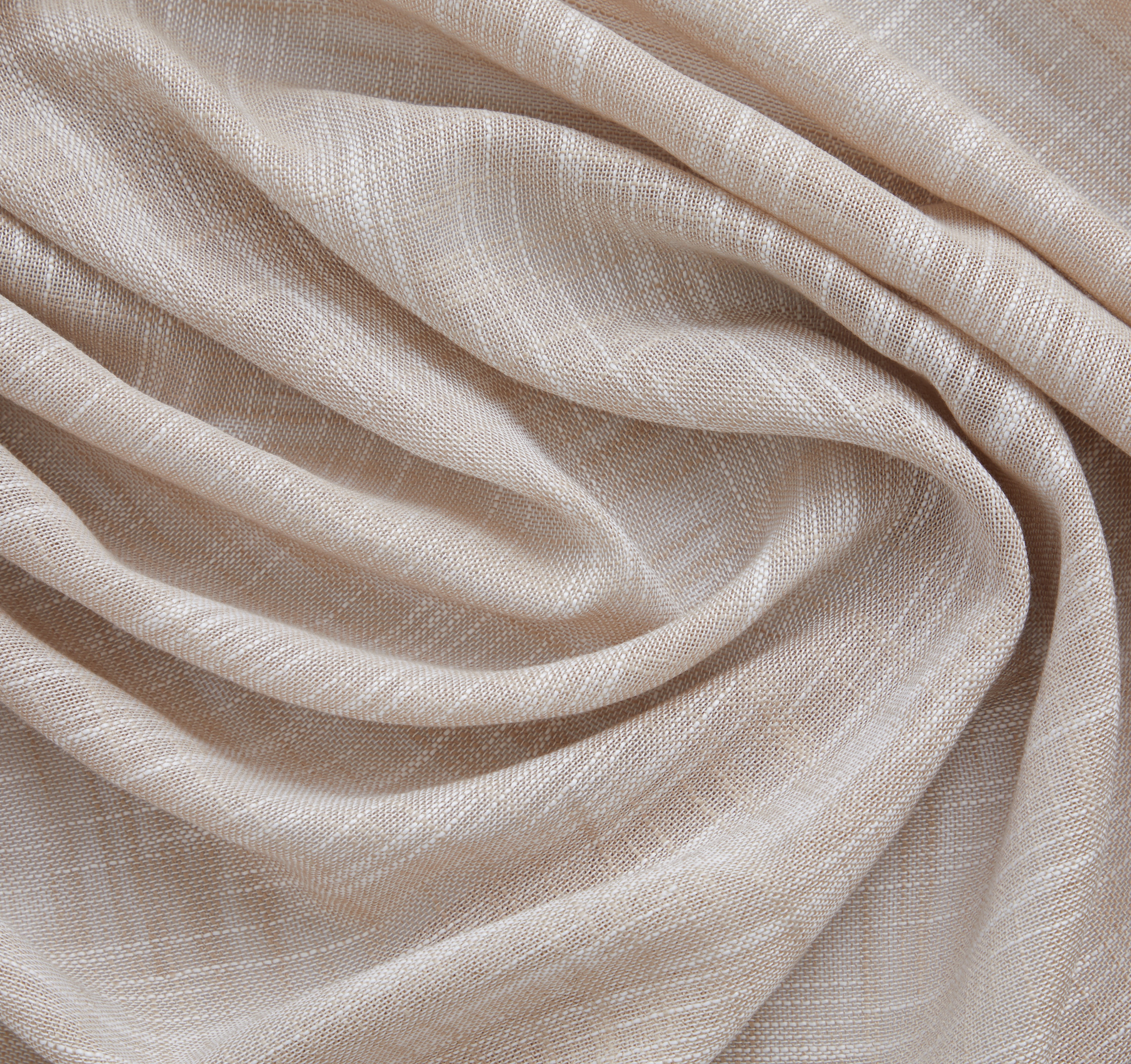 THD Harley Faux Linen Textured Semi Sheer Sun Light Filtering Window Grommet Curtain Panels, Set of 2 Panels