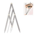 thumbnail image 2 of Stainless Steel Eyebrow Makeup Ruler Foldable Eyebrow Positioning Measurement Ruler Microblading Permanent Makeup Reusable Measure Tool, 2 of 8