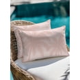thumbnail image 4 of Outdoor Pillows Waterproof, Palm Tree Bedding Throw Pillows with Insert for Couch Sofa Bed, Pink Summer Tropical Plants Silhouettes 12x20 Inch Pillowcases Decorative Camping Patio Pillow Set of 2, 4 of 8
