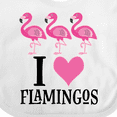 thumbnail image 4 of Inktastic I Love Flamingos Pink Bird Girls Baby Bib, 4 of 4