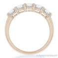 thumbnail image 2 of Round Cut Charles & Colvard Forever ONE Moissanite 5-Stone Shared-Prong Wedding Ring in 14k Rose Gold, 2 of 3