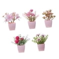 thumbnail image 3 of 5 miniplantas artificiales en maceta, flores artificiales decorativas, bonsái de imitación para estantería, baño, escritorio, decoración del hogar. Estilo B, 3 of 8