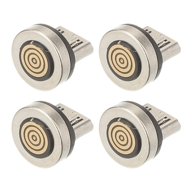 4 adaptadores magnéticos micro USB giratorios con punta para cable USB.