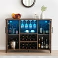 thumbnail image 5 of Wine Bar Cabinet with Led Ligh Brown, 5 of 5