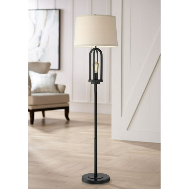 360 Lighting Rustic Floor Lamp With, Black Rustic Floor Lamp