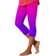 thumbnail image 3 of Women's High Waisted Cropped Yoga Pants, Elastic Waistband Soft Comfortable Solid Color Capri Pant, Lounge Athletic Pajama Bottoms for Everyday Wear, Four Seasons BU1 L, 3 of 8