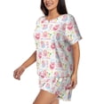 thumbnail image 2 of Picia Cute Pig Pajamas Sets for Women Soft Short-Sleeved Pjs with Lounge Shorts Two Piece Sleepwear-4X-Large, 2 of 9