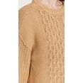 thumbnail image 5 of Free People Womens Dream Cable Crew Large Classic Camel, 5 of 5