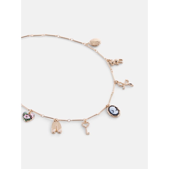 No Boundaries Gold-Tone Charm Necklace, 16”   Extender, Women's