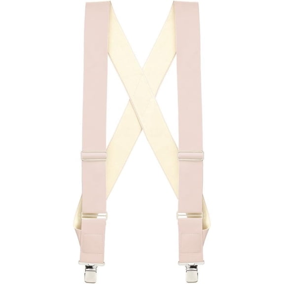 SuspenderStore Undergarment Suspenders - Beige - Side Construction Clip - 3 Sizes