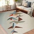 thumbnail image 2 of 4'x6' washable moroccan rug workout flooring over carpet floor runner for carpet rug for under bed rustic area rug, 2 of 10