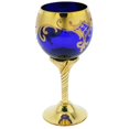 thumbnail image 6 of GlassOfVenice Set of Two Murano Glass Wine Glasses 24K Gold Leaf - Blue, 6 of 8