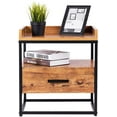 thumbnail image 7 of Giantex 2-Tiers End Side Table, Wooden Nightstand, Cabinet with Drawer and Rustic Shelf Decoration in Living Room,Bedroom,Lounge, 7 of 7