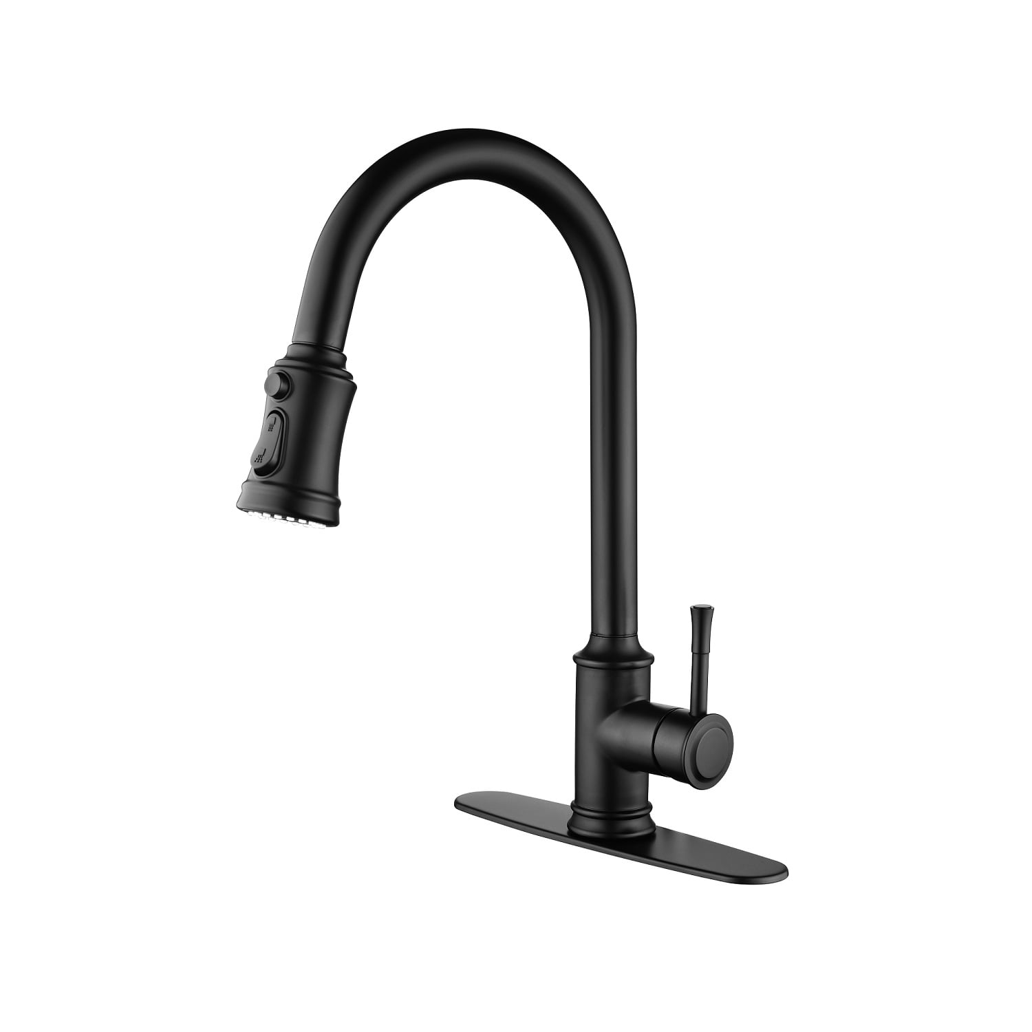 Izzovium Touch Kitchen Faucet with Pull Down Sprayer, 360° Swivel Matte Black Stainless Steel Faucet, Single Lever Handle, Touch Control for Easy Operation