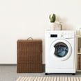 thumbnail image 2 of SOL HOME Martha Resin Wicker Laundry Basket, 1-Bin Brown Hamper, Single Piece, 2 of 6