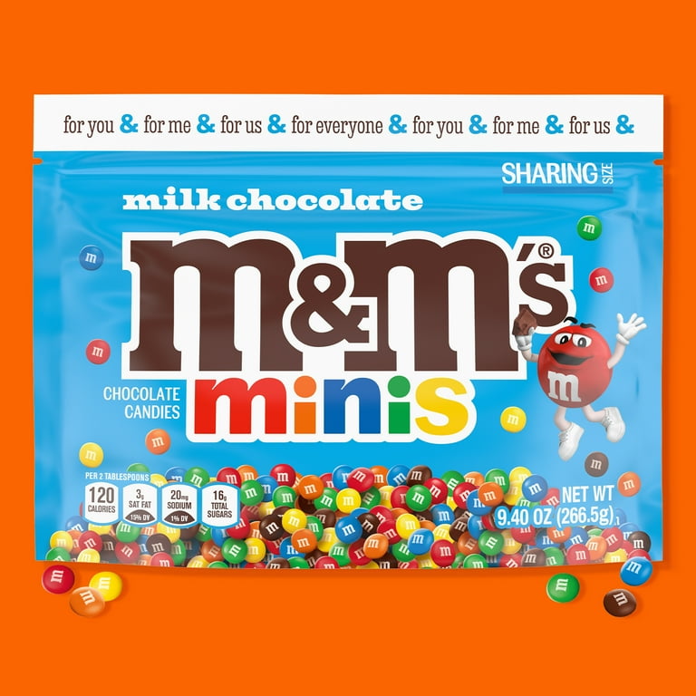 M&M's Minis Milk Chocolate Candy Sharing Size, 9.4 oz Bag
